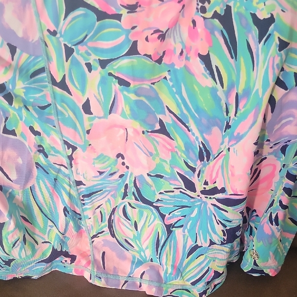 Lilly Pulitzer Luxletic Vibrant Floral Long Sleeve Top Size L - Picture 6 of 12
